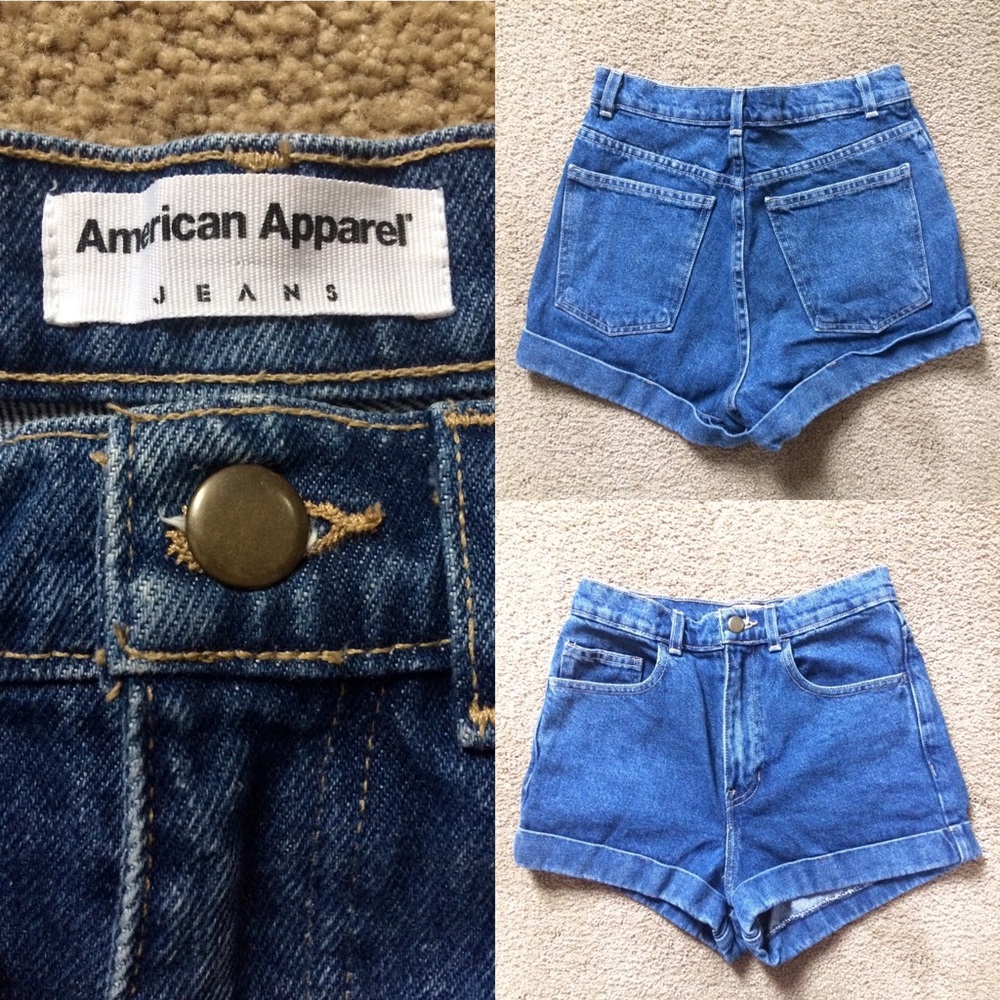 High rise jean shorts